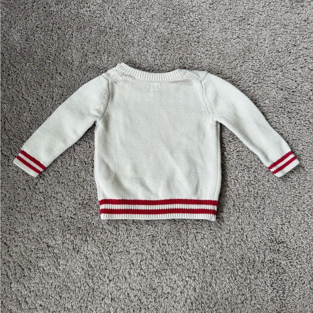 Baby GAP cream knit Sweater w/ Black 